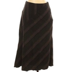 Weekend maxmara skirt black brown size 4 striped
